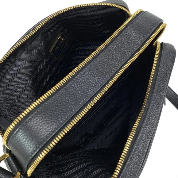 PRADA - Black Leather Shoulder Bag 745-081425 - Picture 12 of 14